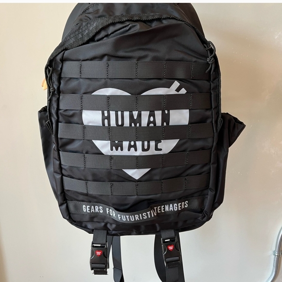Human Made Black Backpack with White Accents - Picture 1 of 1